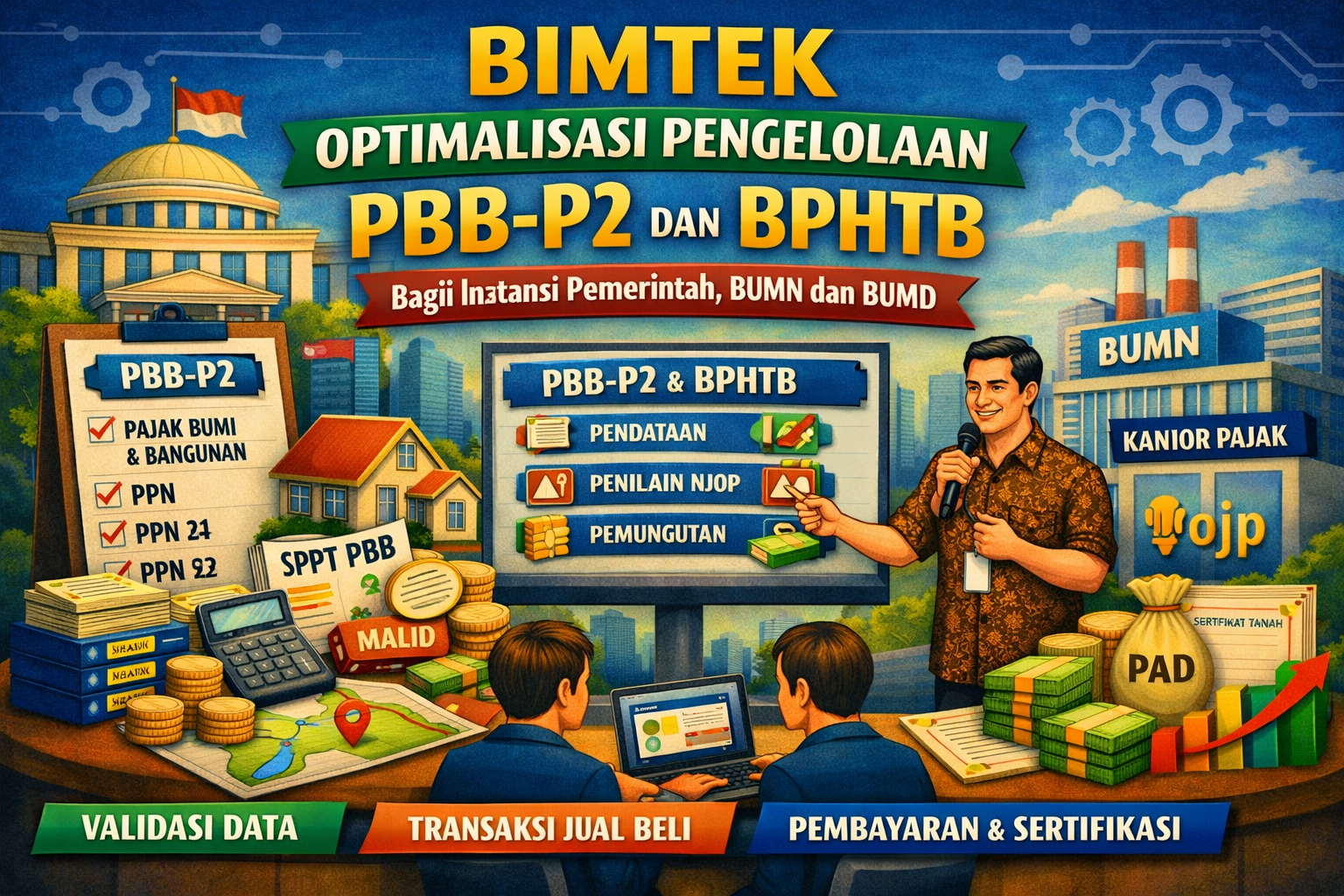 Bimtek Optimalisasi Pengelolaan PBB-P2 dan BPHTB dalam Peningkatan Pendapatan Daerah